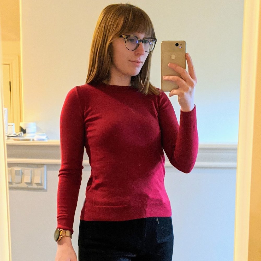 Gap Extra Fine Merino Wool Red Sweater